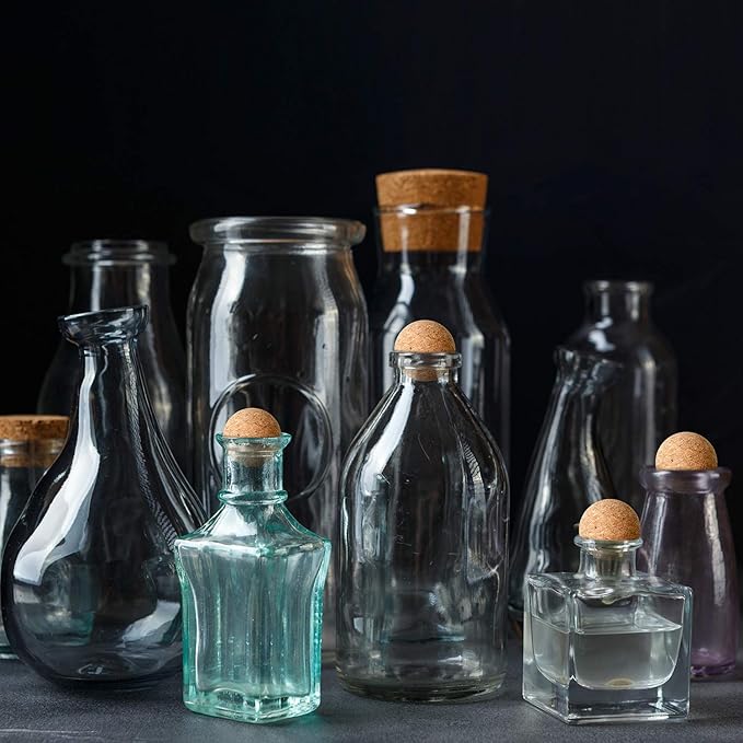 2 Pieces Wine Cork Ball Wooden Cork Ball Stopper for Wine Decanter Carafe Bottle Replacement (2.1 Inch/ 5.5 cm)