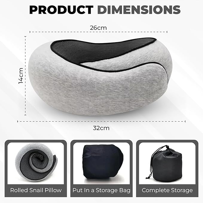 Airplane Travel Neck Pillow, Memory Foam Airplane Travel Pillow, 360 Degree Comfort and Breathability, Washable Modal Cover.Travel Neck Pillow for Airplane, Neck Pillow Airplane
