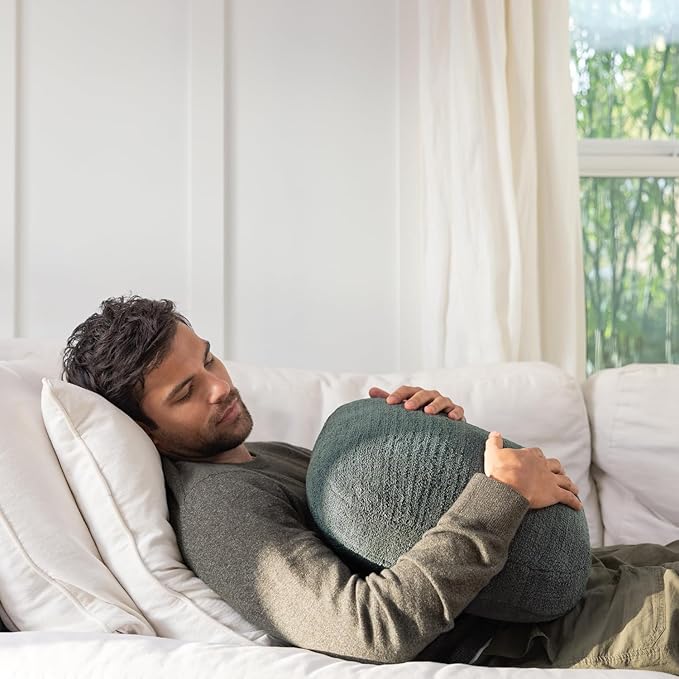 Quiet Mind The Original Weighted Pillow for Adults & Kids - (Large, Agave Green, 12 lbs) - Weighted Body Pillow - Alternative to Weighted Blanket - Enhanced Deep Sleep and Stress Relief - Hug Pillow