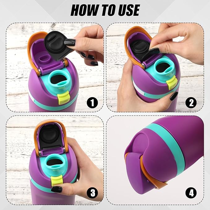 2pcs Stopper Replacement 2pcs Button for Owala FreeSip 19/24/32/40oz, BPA-Free Silicone Plug Gasket Top Lid Bottle Mouth Push Switch Top Cap Seal Accessories, with 2 Spring, Screwdriver