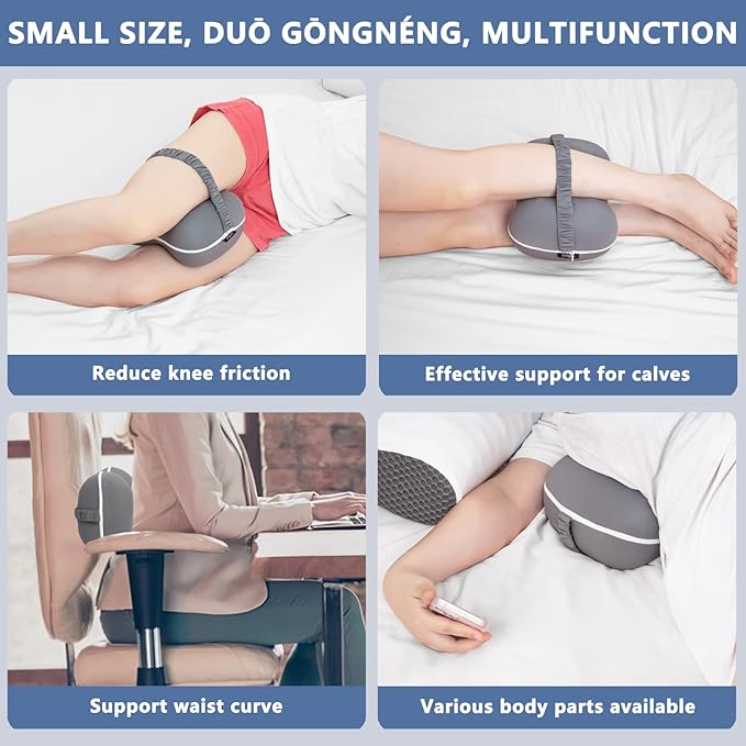 Knee Leg Pillow Shaping Pillow for Side Sleepers with Cooling Cover of Slow Rebound Memory Foam to Release Leg Pressure