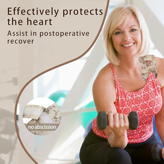 Pacemaker Pillow Post Surgery Bra Strap Pad Protector for Bra Chemo Port Chest Protector Bra Strap Pads Pacemaker Heart Surgery Recovery Support Cushion for Women and Men(2 Pack) Multicolor