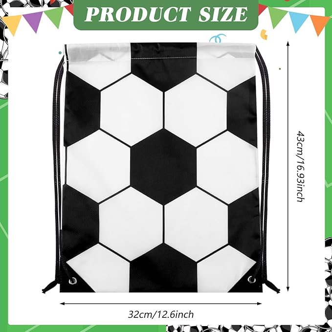 40 Pcs Soccer Party Favors 20 Pack Soccer Cups with Lid and Straw 14.2 oz Reusable Tumbler Clear Plastic Drinking Cups with 20 Pack Drawstring Bag for Birthday School Sport Decorations