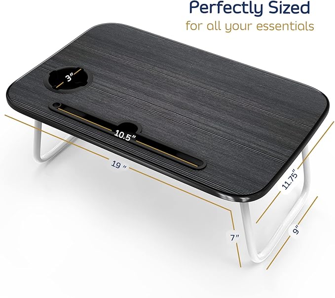 Nestl Reading Pillow with Portable Lap Desk Stand for Laptop 19x11”, Cut Plush Striped Back Pillow, Back Support Pillow, Shredded Memory Foam Bed Rest Pillow with Arms for Kids & Teens, Small - Teal