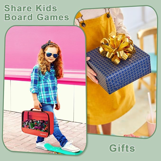 4 PCS Toys Storage Bag, Classic Bricks Building Set Storage Bag, Travel Case for Building Toys, Puzzles