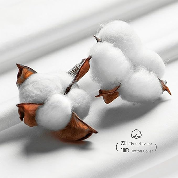 Hotel Grand Luxury White Goose Feather Down Pillow Medium Firm Hypoallergenic Bed Pillow King Size Upgrade Hotel Collection Fluffy Pillow for Sleeping, 36"x20",1 Pack