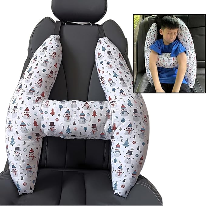 Car Travel Pillow for Kids Adults Soft Neck Pillow Head and Body Support Pillow Breathable Seat Pillow Car Aircraft Travel Pillow Neck Support Pillow Cushion for Long Journey Travel Accessories