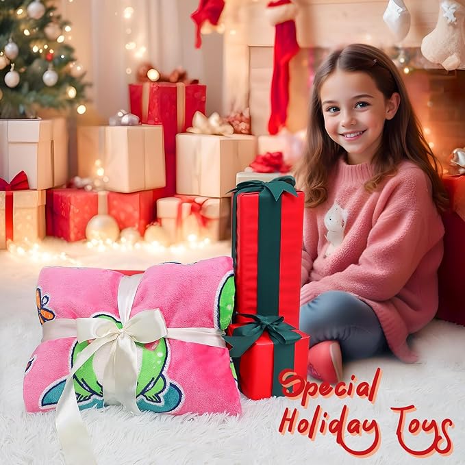 Cute Frog Blanket Glow in The Dark Blanket Frog Gifts for Kids Girls Frog Decor 50"x60"