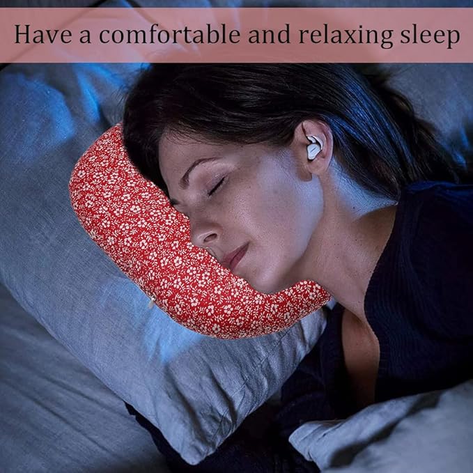 Ear Piercing Pillow with a Ear Hole for CNH and Ear Piercing Ear Pain Ear Inflammation Pressure Sores, O-Shaped Side Sleeping Pillow Ear Guard Pillow