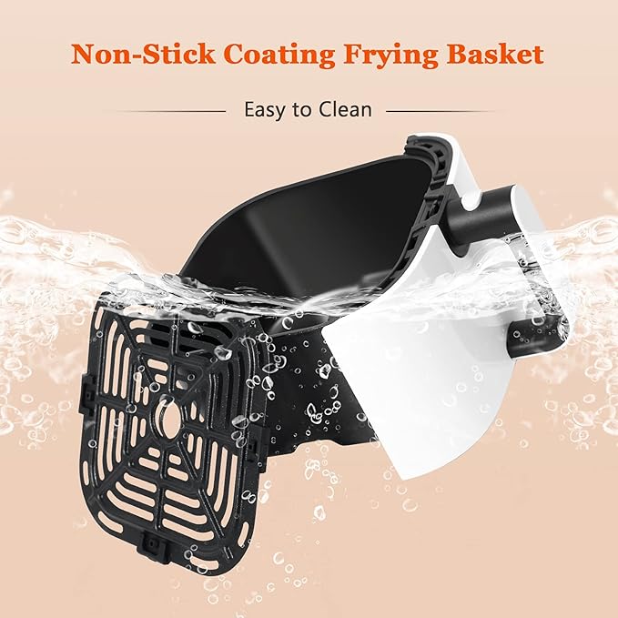 4.2 Quart Compact Air Fryer,4L 1500W Air Fryer Oven Pizza Cooker with Rapid Air Circulation,30 Minute Timer and Adjustable Temperature Control with Recipe,White