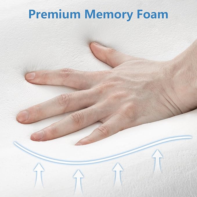 AM AEROMAX 32" King Size Contour Memory Foam Pillow, Neck Pillow for Neck Pain Relief, Neck Orthopedic Sleeping Pillows for Side, Back and Stomach Sleepers(Grey,Velvet)