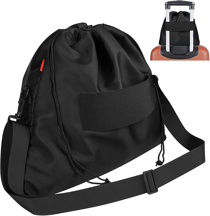 Large Travel Neck Pillow Bag for Dot&Dot Twist Memory Foam Travel Pillow, Luggage Travel Pillow Drawstring Bag Carrying Case with Trolley Sleeve & Adjustable Strap, Easily Attach to Luggage Backpacks