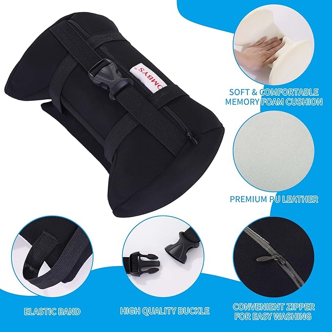 HOMBYS Car Neck Pillow for Driving,Universal Car Headrest Pillow for Cervical Support and Neck Pain Relief,Ergonomic Memory Foam Neck Pillow for Car Seat,Fit for Most Cars,Grey