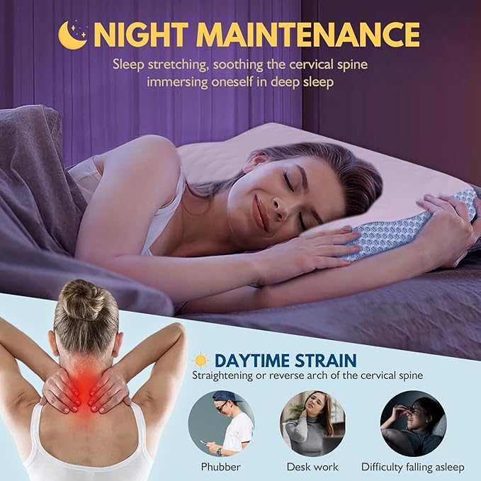 Neck Pillow Memory Foam Pillows for Sleeping Ergonomic Cervical Pillow for Neck and Shoulder Pain Relief Orthopedic Contour Bed Pillow for Side Back Stomach Sleeper (Large Size)