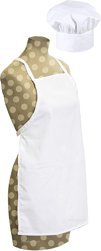Tessa's Kitchen Club - Chef Hat and Apron Set for Kids, Real Cooking and Baking Wear Kit for Young Chefs in Training