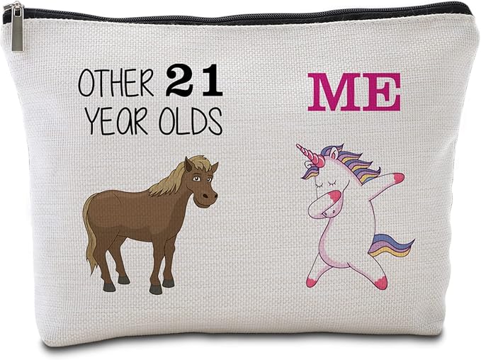21st Birthday Gifts for Her Travel Makeup Bag Funny Unicorn Gift Bag Other 21 Year Old Me Unicorn Best 21st Birthday Gift Ideas 21 Year Old Birthday Gifts for Her