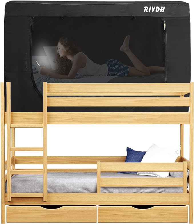 Bed Tent Bed Canopy Tents for Adult - Portable Dream Tent Indoor Sleeping Tents 70% Blackout with 3 Doors Breathable Private Space Tents