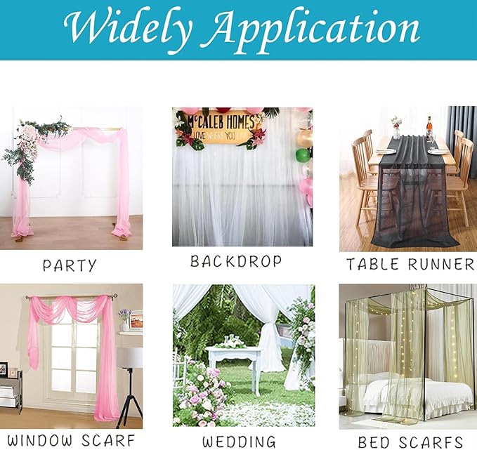 Akiky Canopy Bed Curtains Twin Sheer Sage Green Bed Canopy Scarf Bed Canopy,Kids Bed Scarf-Curtains for Room Décor or Wedding Party Décor(2 Bed Canopy)