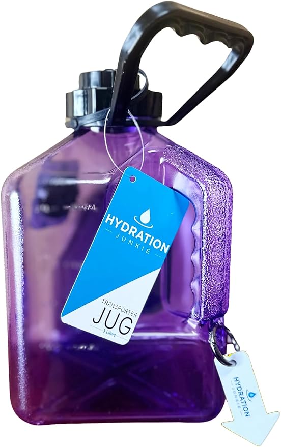 3 LITER BIG WATER BOTTLE WITH HANDLE | TRANSPORTER JUG (ROYAL PURPLE)