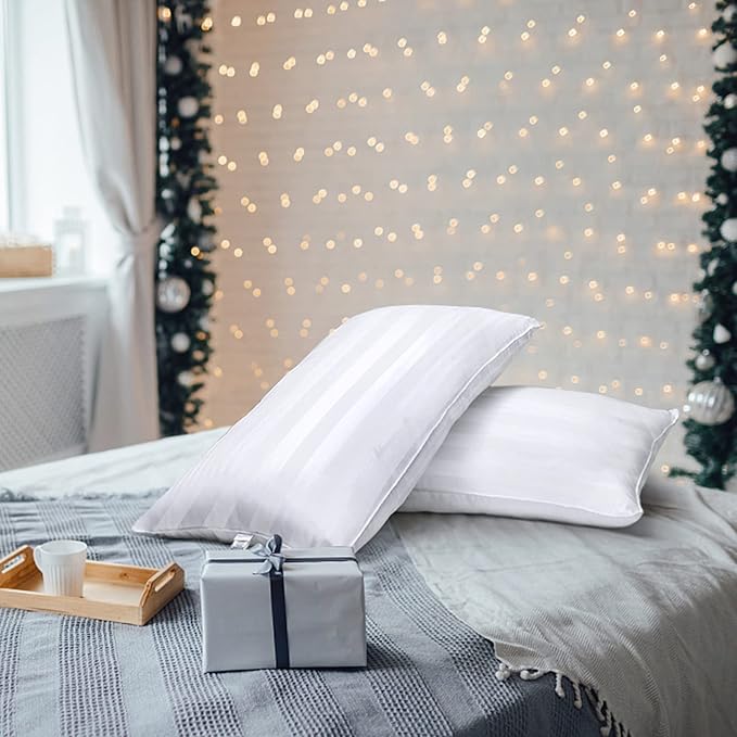 COZSINOOR Bed Pillows for Sleeping (2-Pack)- Hotel Quality Luxury Down Alternative Plush Pillow - Cooling Breathable Medium Premium Microfiber Cover for Side Back and Stomach Sleepers (King Size)