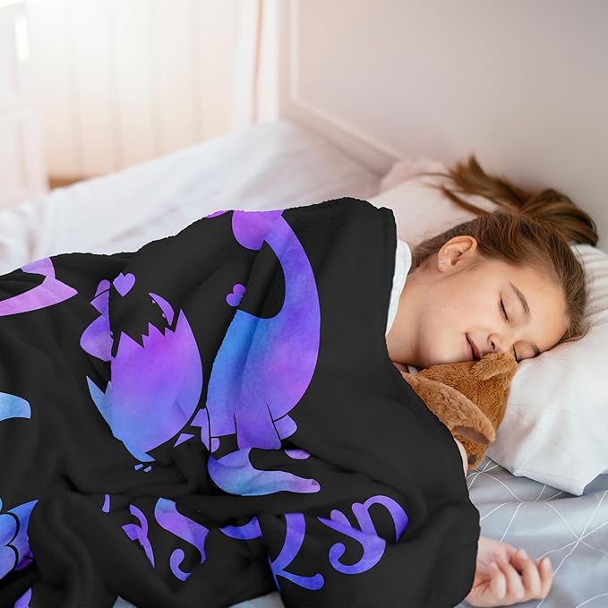 Dinosaur Blanket Gifts, Dinosaur Blanket for Girls Kids, Dinosaur Gifts for Girls Women, Just a Girl Who Loves Dinosaurs Blanket, Best Gift Ideas for Dinosaur Lover Blanket 40"X50"