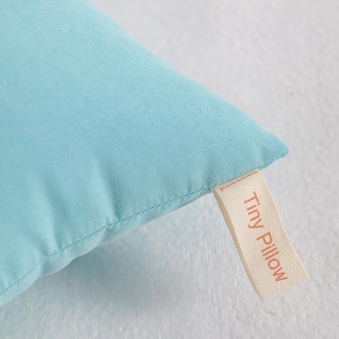NTBAY Tiny Pillows, Down Alternative 7"x11" Microfiber Mini Pillows for Travel, Pets, Soft Machine Washable Small Pillows for Neck, Wrist, Lumbar and Knee, Aqua