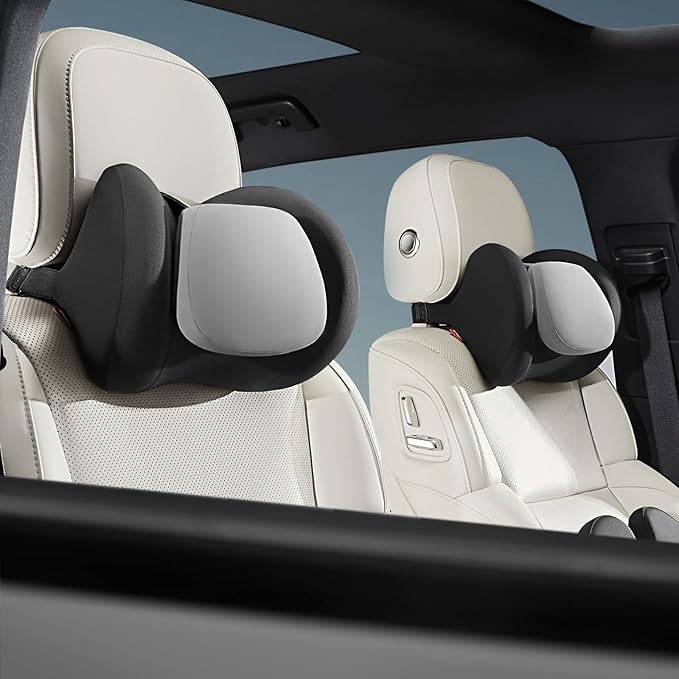 BABUR Car Headrest Pillow for Driving - Travel Neck Pillow Memory Foam for Neck Pain Relief