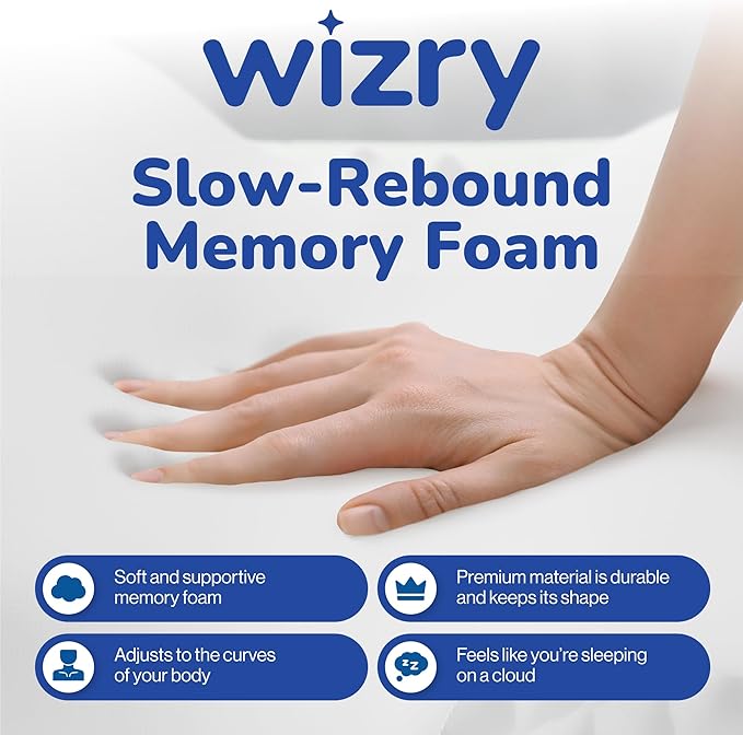 Cervical Memory Foam Pillow for Neck Support, Slow Rebound for Cozy Sleeping, Dual Height Orthopedic Bed Pillows for Pain Relief, Ergonomic Contour Pillow for Side Back & Stomach Sleepers