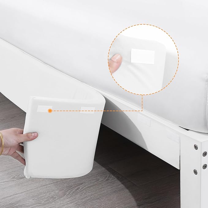 MABOZOO Bed Gap Filler Cushion, Long Thick Filler Bolster Pillow Stopper for Headboard Space Gap, Bed Mattress Extender Bed Wedge Pillow (White, 2X6X79inch)