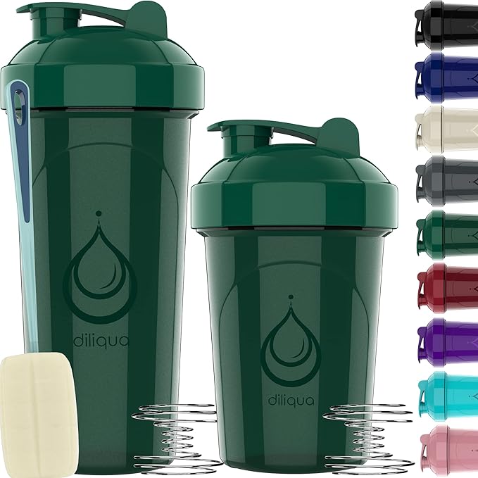'-2 PACK- 28 oz & 20 oz Shaker Bottles for Protein Mixes | BPA-Free & Dishwasher Safe |small protein shaker bottle | Shaker Cups for protein shakes | Blender Shaker Bottle Pack
