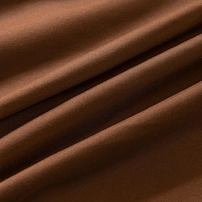 Bed Skirt King Size Ruffled Bed Skirts with Split Corners,14 Inch Drop Dust Ruffle Bed Skirt with Platform,Brown