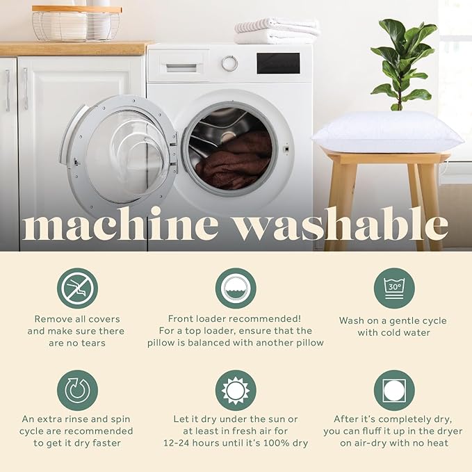 ComfyDown Premium Feather and Down ComfyPlush Supportive Bed Pillow for Sleeping, Luxury Diemend Quilted Cotton Cover, Made in USA, Twin Size, Medium Firm (Queen = 20x30)