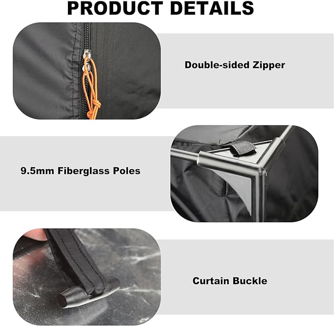 Bed Tent Bed Canopy Full Size - Portable Sleeping Tent for Kids and Adults - Indoor Privacy Space on Bed with 3 Doors-75in x 54in x 47in (Mattress Not Included)