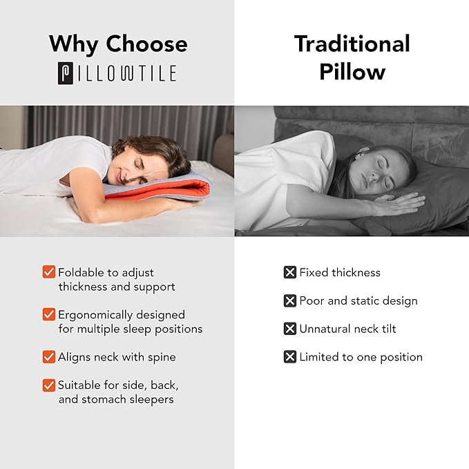 Ultra Thin Pillow 1 inch Thickness - Foldable, Rollable, Stackable - Made from Natural Latex - Low Profile, Super Flat (Firm, Gray Slate)