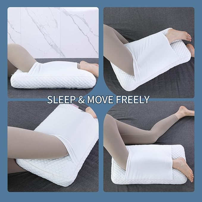 HOMBYS Between Leg Knee Pillow for Side Sleepers,Under Knee Pillow for Sleeping on Back,Down Alternative Between Leg Pillow for Sleeping,Spine Alignment,Lower Back Pain Relief,Pregnancy Support