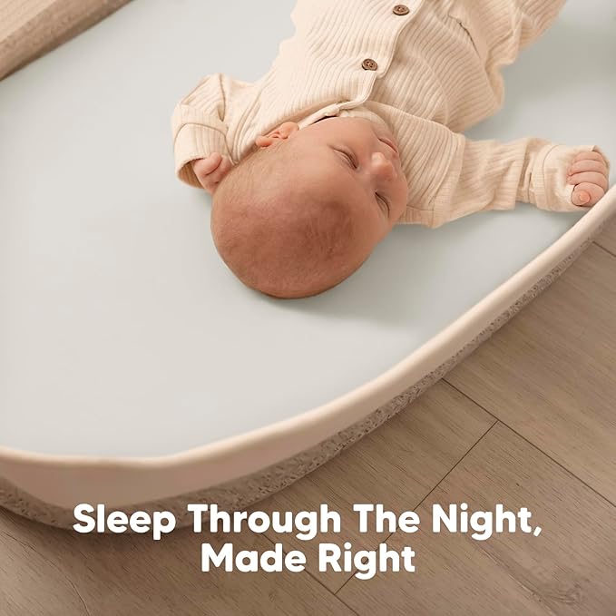 2-Pack Organic Bassinet Sheets for Girls, Boys - 100% Cotton Bassinet Mattress Sheets Compatible with Halo Bassinest Swivel Sleeper, Graco, Baby Delight, Chicco, Unisex Fitted Bassinet Sheets (Sage)