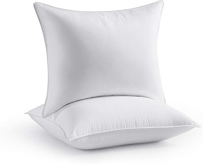 Down Alternative Bed Pillow Shams Insert for Sleeping, King Size 20 x 36 in Set of 2, Support Firm Luxury Dorm Pillows for Side Back Neck Pain Sleeper, 2 Pack