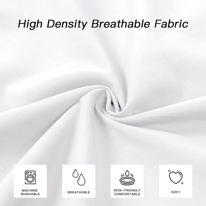 DOWNCOOL Luxury Full Body Pillow Insert with Fiber Cover - Ultra Soft Body Pillow for Sleeping - Breathable Long Bed Pillow Insert, 20"x54"(White, with Cover)