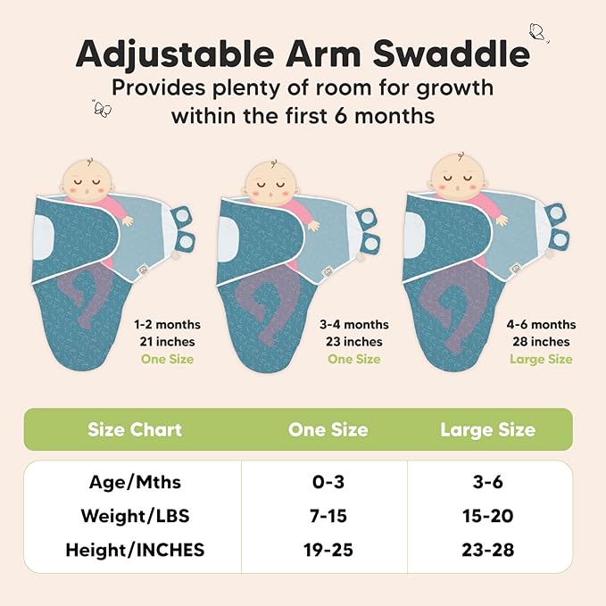 3-Pack Organic Baby Swaddle Sleep Sacks - Newborn Swaddle Sack, Ergonomic Baby Swaddles 0-3 Months, Swaddles for Newborns, Baby Sleep Sack, Baby Swaddle Blanket Wrap, Baby Essentials (Galaxy)