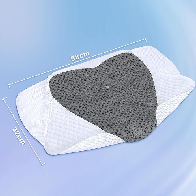 SAHEYER Cervical Pillowcase for Neck and Shoulder Pain Relief, Odorless Head Neck Pillows case for Sleeping, Ergonomic Orthopedic Support Bed Pillow Cover for Side, Back and Stomach Sleepers, Gray