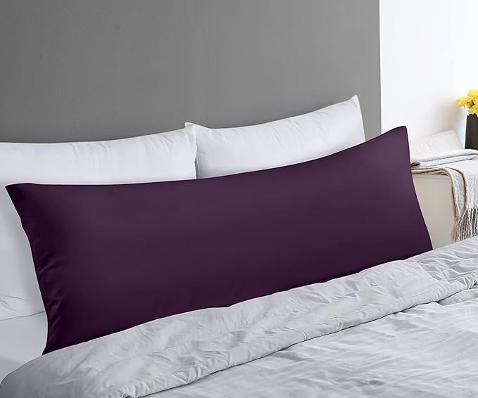 Utopia Bedding Full Body Pillow for Adults (Purple, 20 x 54 Inch), Long Pillow for Sleeping, Large Pillow Insert for Side Sleepers
