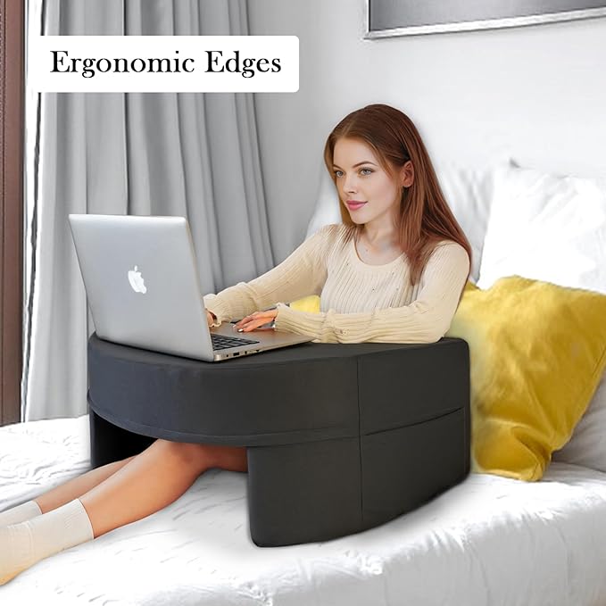 Reading Pillow for Gaming, Large Reading Gaming Pillow for Lap, Bed Arm Rest Pillow Memory Foam Lap Desk Pillow for Working, Crocheting or Sitting in Bed Floor Couch Sofa