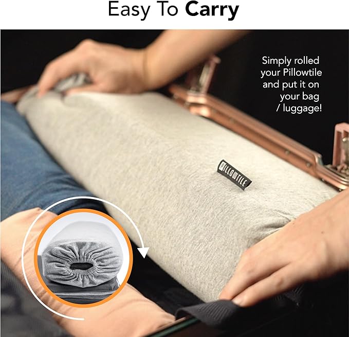 Ultra Thin Pillow 1 inch Thickness - Foldable, Rollable, Stackable - Made from Natural Latex - Low Profile, Super Flat (Firm, Pink Petal)