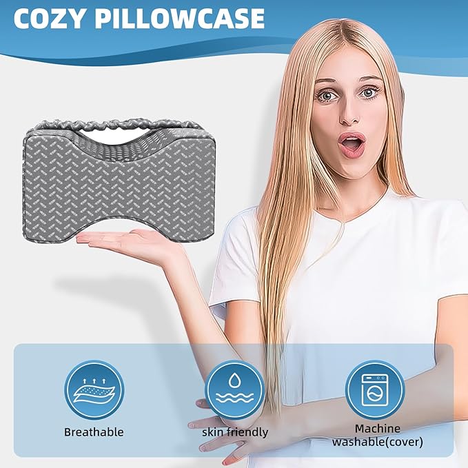 Knee Pillow，knee pillow for side sleepers，Leg Pillow，side sleeper leg pillow, Memory Foam Knee Pillow, Suitable for leg, back, knee pain, improve sleep quality