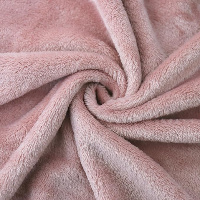 Bnuitland Travel Blanket and Pillow 2 in 1, Soft Flannel Airplane Blanket in Bag Compact-Long Flight Essential for Adults and Kids, Portable Luggage Sleeve and Backpack Clip, 65×40 inch Pink