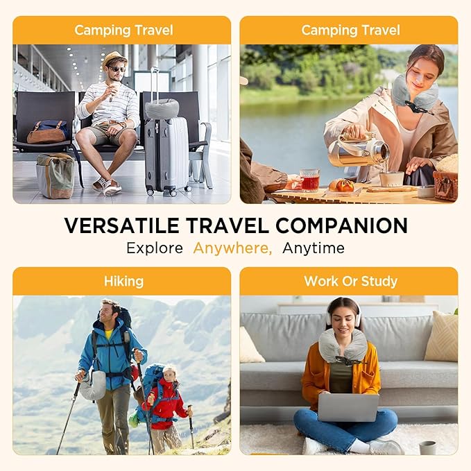 Stuffable Travel Pillow Neck Pillow Velvet Luggage Pillow Case Cover for Extra Luggage with Adjustable Neck Size