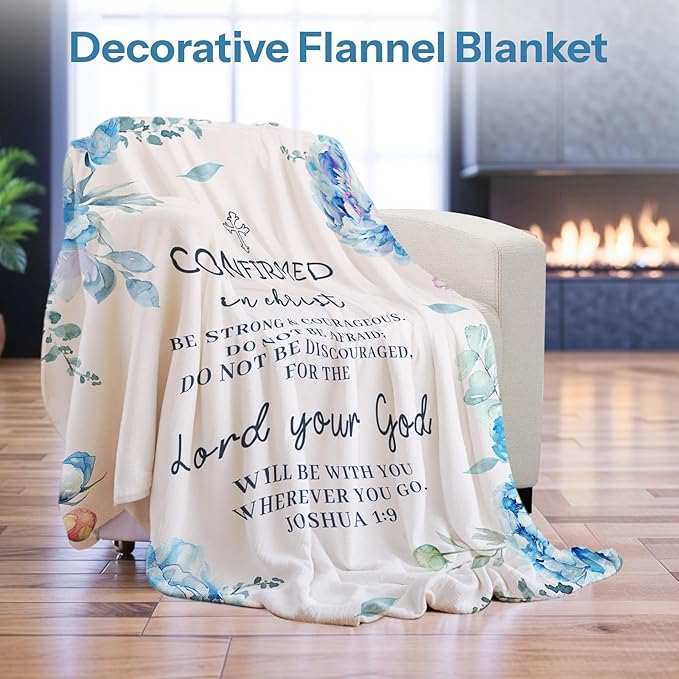 Confirmation Gifts for Teen Girls, Confirmation Gifts for Girls, Confirmation Gifts for Teenage Girl, Confirmation Gifts for Catholic, Confirmation Decorations Throw Blanket 60x80 in