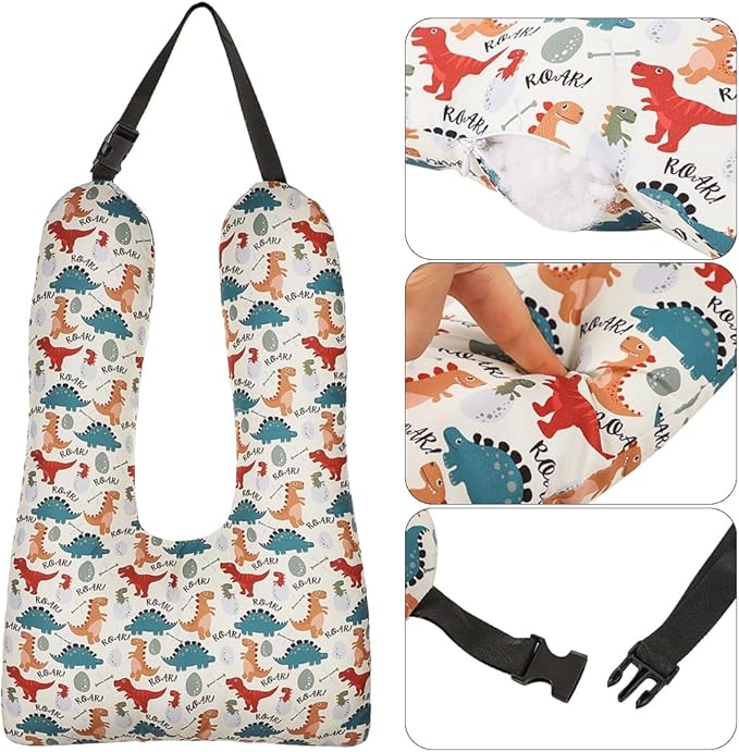 Car Travel Pillow for Kids Adults Soft Neck Pillow Head and Body Support Pillow Breathable Seat Pillow Car Aircraft Travel Pillow Neck Support Pillow Cushion for Long Journey Travel Accessories