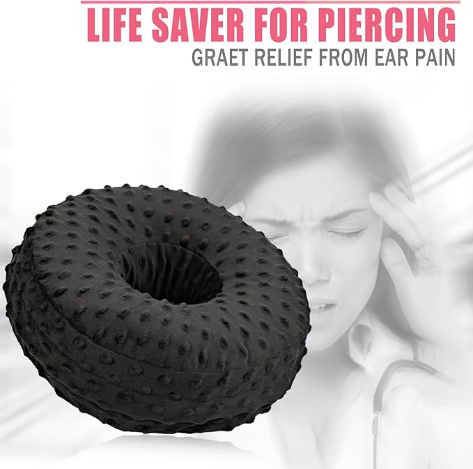 Easy to Clean Ear Hole Piercing Pillows for Ear Pain with Removable Pillowcase Cushion Head Neck Support Sleeping with Fresh Pierced Ear Earings