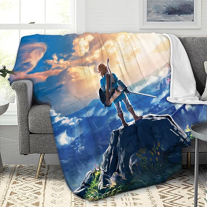 50‘’ x 60'' Game Blanket, Ultra-Soft Flannel Throw Blanket, Warm Cozy Lightweight Blanket, All Season Gifts for Kids Adults Fans